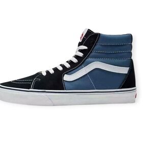 Navy Blue Hi Top Vans Skate Sneakers